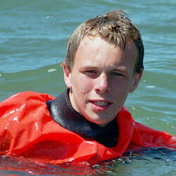 Swimming in clothes is fun!